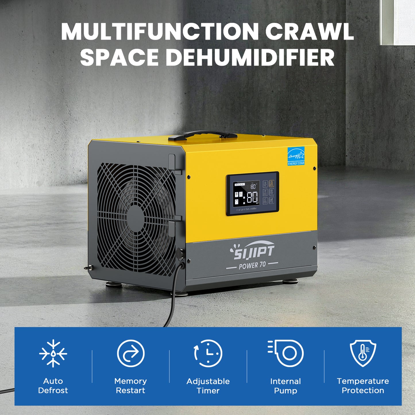 80 Pints Dehumidifier with Pump