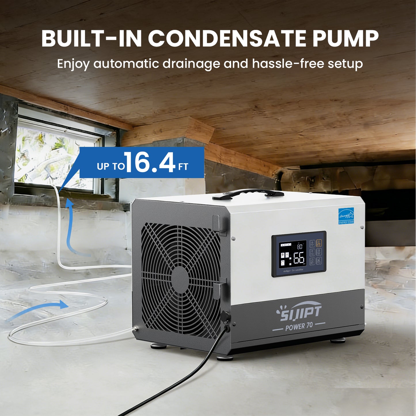 80 Pints Dehumidifier with Pump