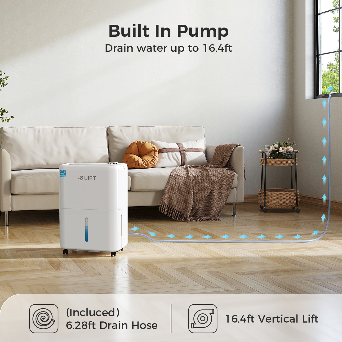 80 Pints Dehumidifier with Pump