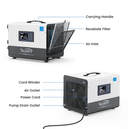 80 Pints Dehumidifier with Pump